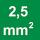 Nominal cross-section 2.5 mm²