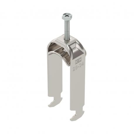 Clamp clip 2056 H-foot, 2-fold, metal pressure sleeve, A2 28 | 34 | 3