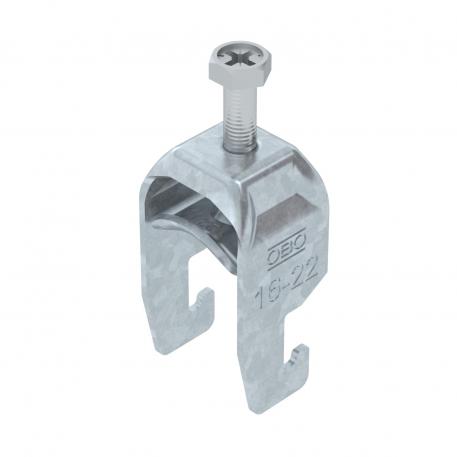 Clamp clip 2056 U-foot, 1-fold, metal pressure sleeve, FT 16 | 22 | 3