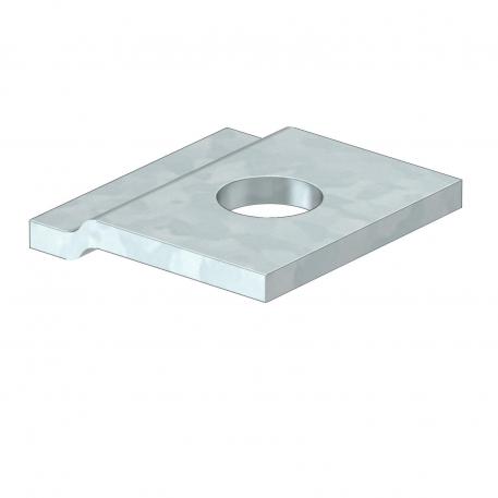 Mounting bracket, Z-shaped, with 1 hole, 14 mm 