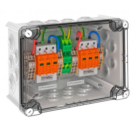 PV system solution, type 1+2, for inverter with 2 MPP trackers, 900 V DC  IP66