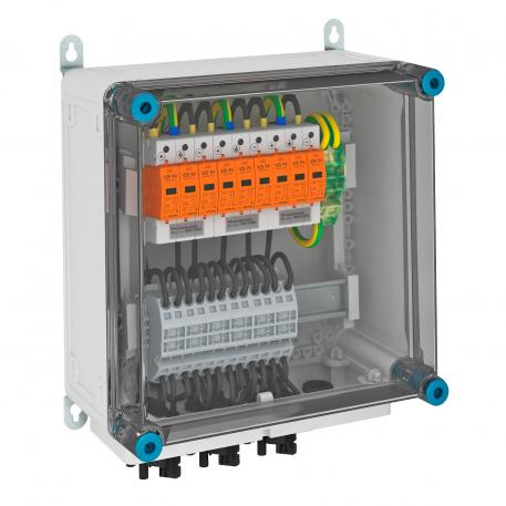 PV housing for inverter with 3 MPP trackers, type 1+2, 900 V DC 