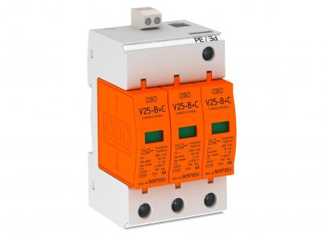 Combination arrester V25, 3-pole 280 V with remote signalling 3 | 280 | IP20