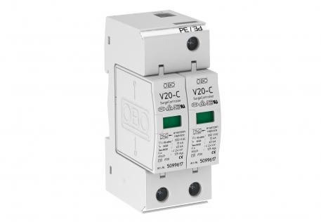 Surge arrester, 2-pole 550 V 2 | 550 | IP20