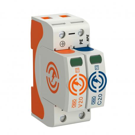 Surge arrester V20, 1-pole+ NPE, 150 V 1+N/PE | 150 | IP20