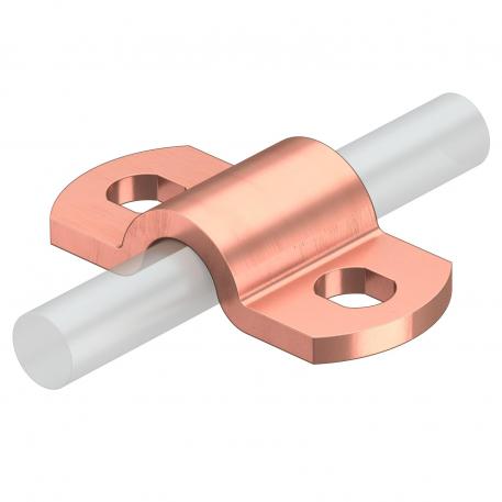 Cable bracket, upper part for Rd 8–10 mm, copper 