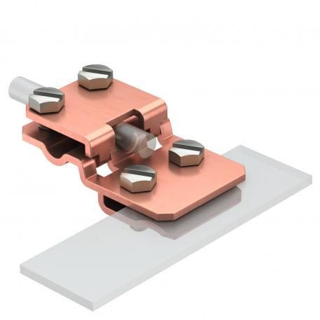 Folding clamp and connection terminal up to 5 mm Cu plate thickness Rd 8 | 5 | 