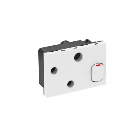 45° socket with switch, O-Line, single, 16 A