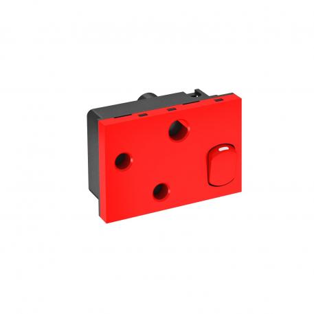 45° socket with switch, O-Line, single, 16 A, encoded 