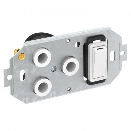 90° socket with switch, O-Line, single, 16 A