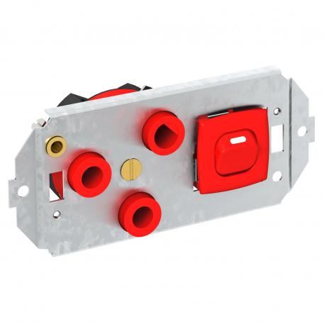 45° socket with switch, O-Line, single, 16 A, encoded